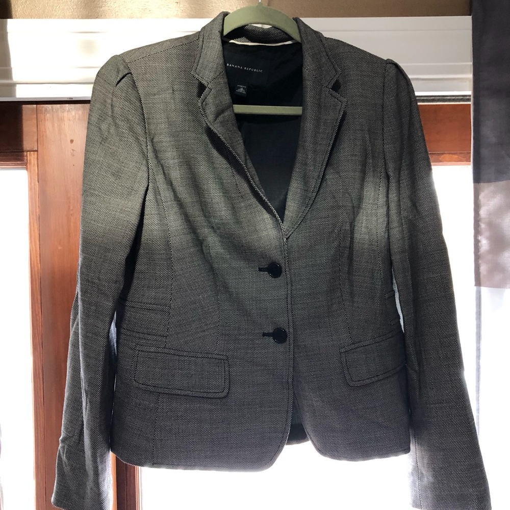 Black herringbone jacket